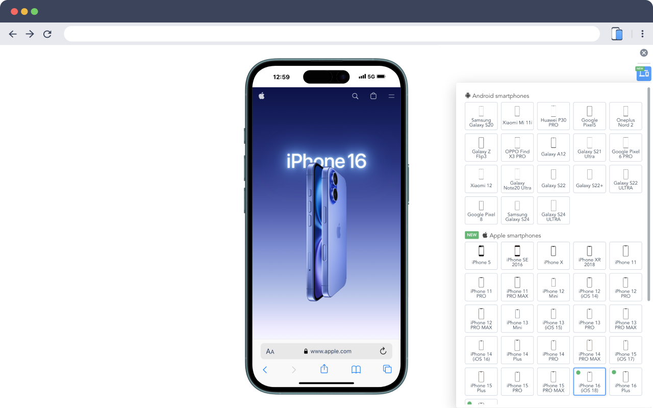 手机模拟器 - 测试响应式网站截图2