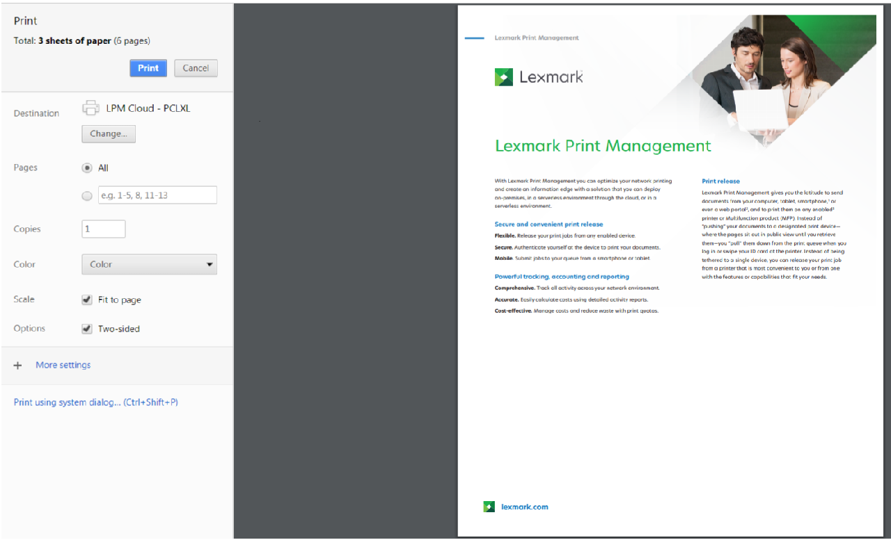 Lexmark Cloud Print Management for Chrome截图1