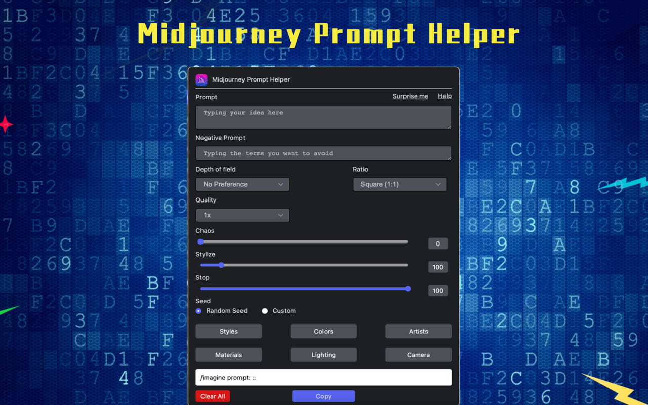 Midjourney Prompt Helper - Prompt By ChatGPT截图3