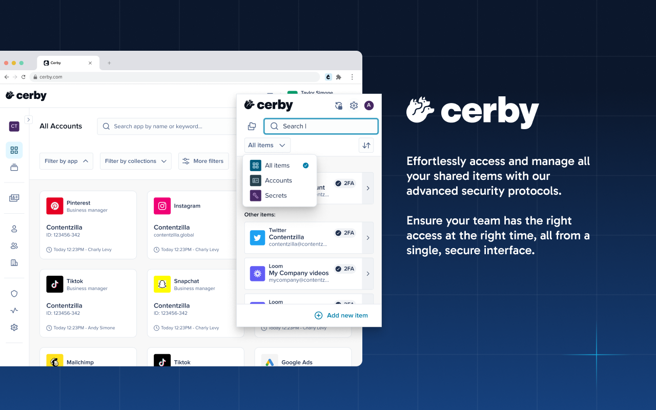 Cerby's browser extension截图2