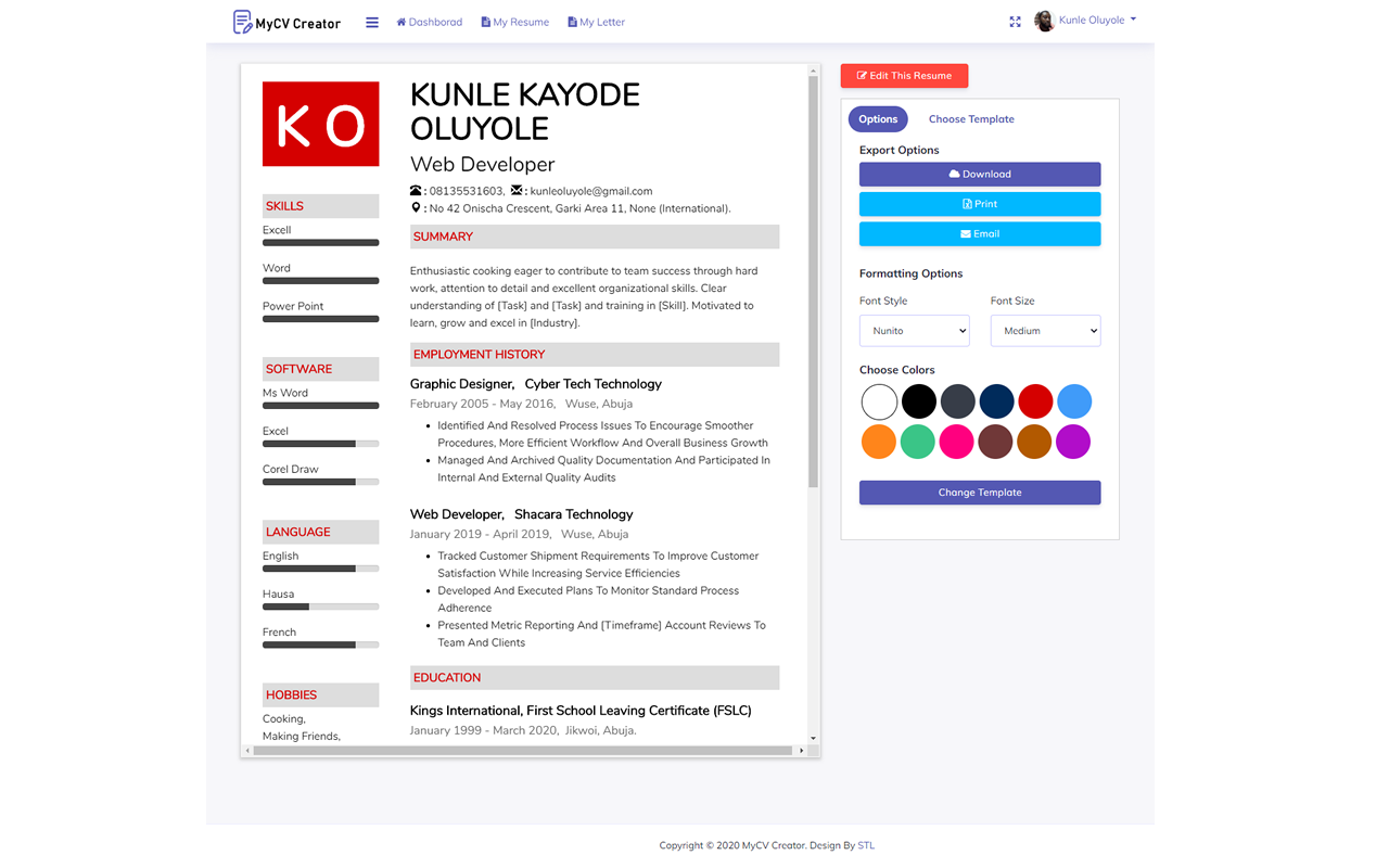 My CV Creator截图5