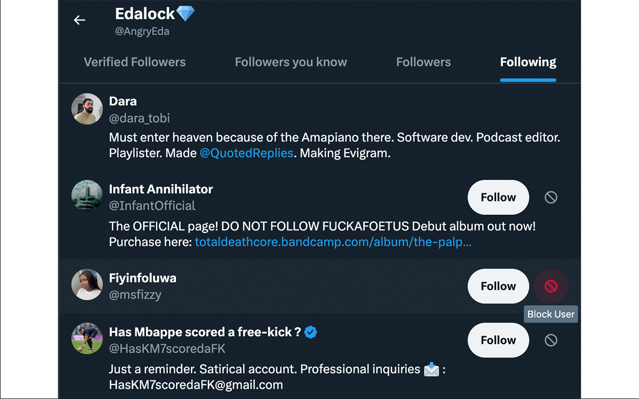 1-click blocker for Twitter截图2