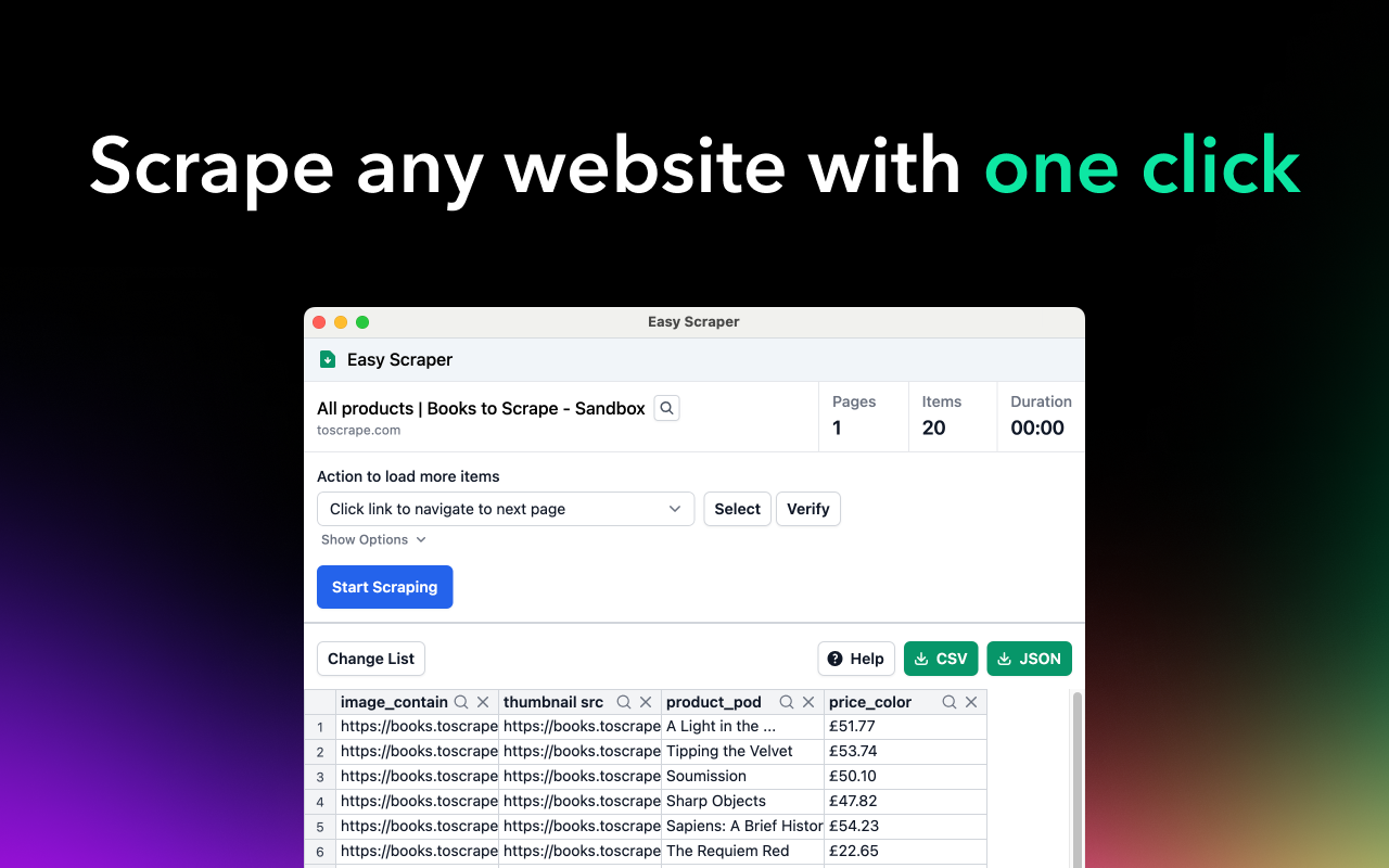 Easy Scraper - One-click web scraper截图1