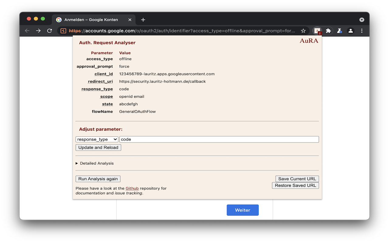 AuRA - Auth. Request Analyser截图1