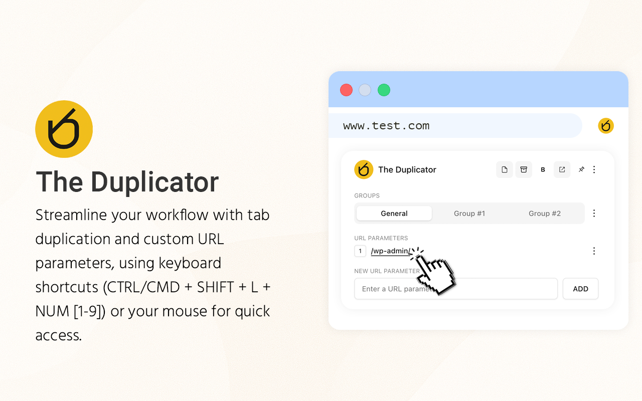 The Duplicator: Duplicate Tabs with Custom URL Parameters截图1
