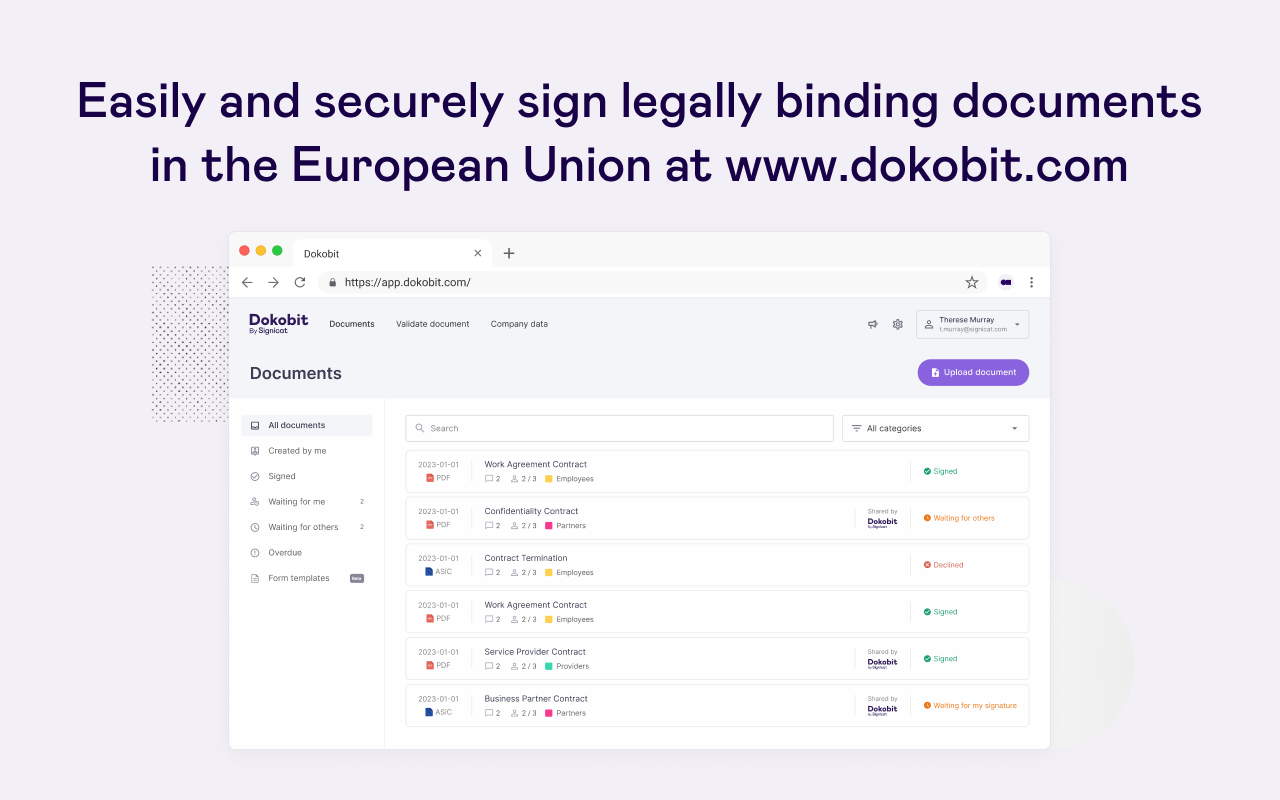 Dokobit e-signing and e-identification截图3