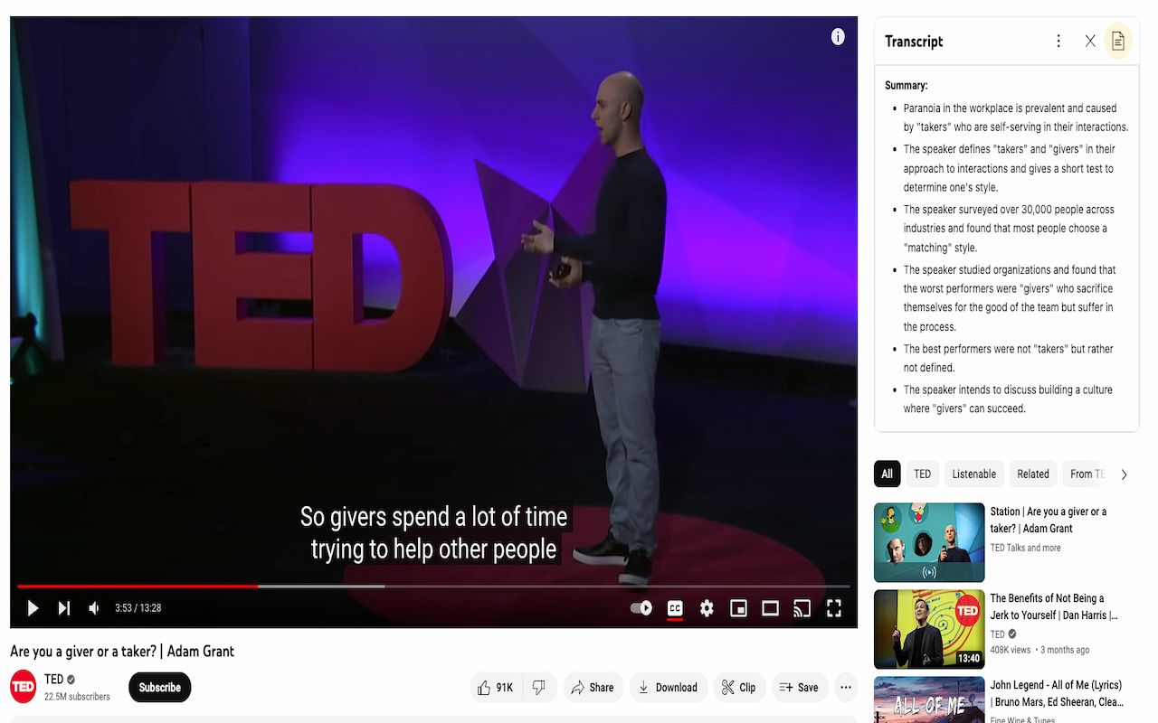 YouTube Summarizer截图2