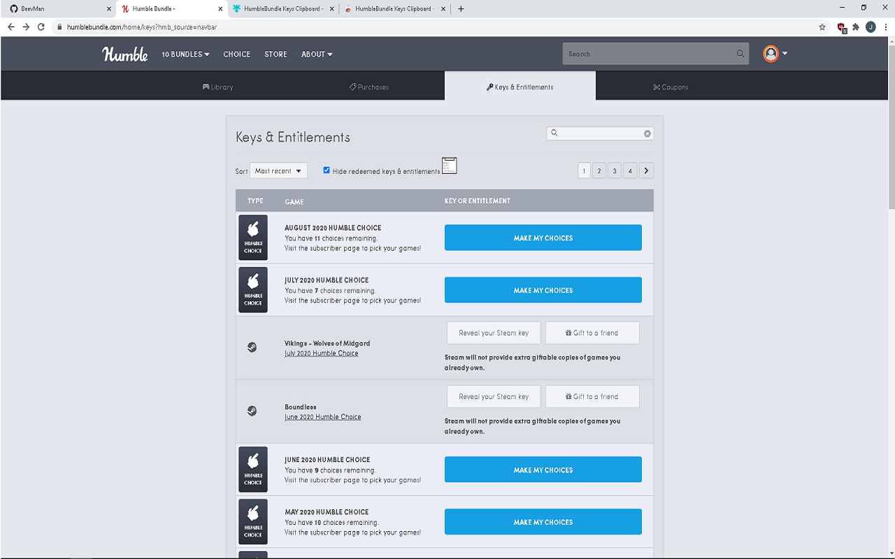 HumbleBundle Keys Clipboard截图1