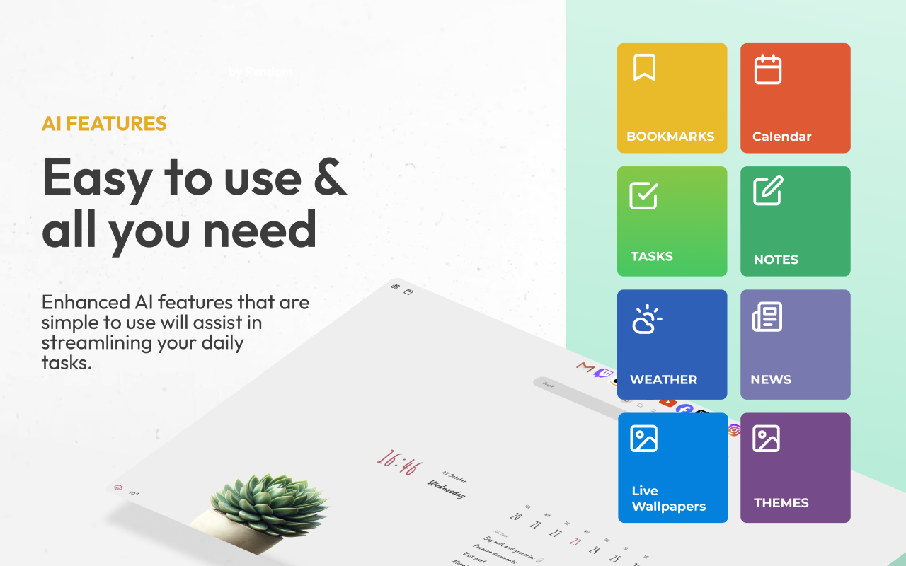 AI New Tab: Calendar, Tasks, ChatGPT截图4