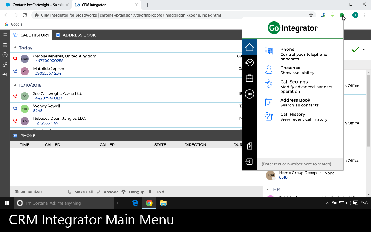 CRM Integrator for Hosted Telephony截图1