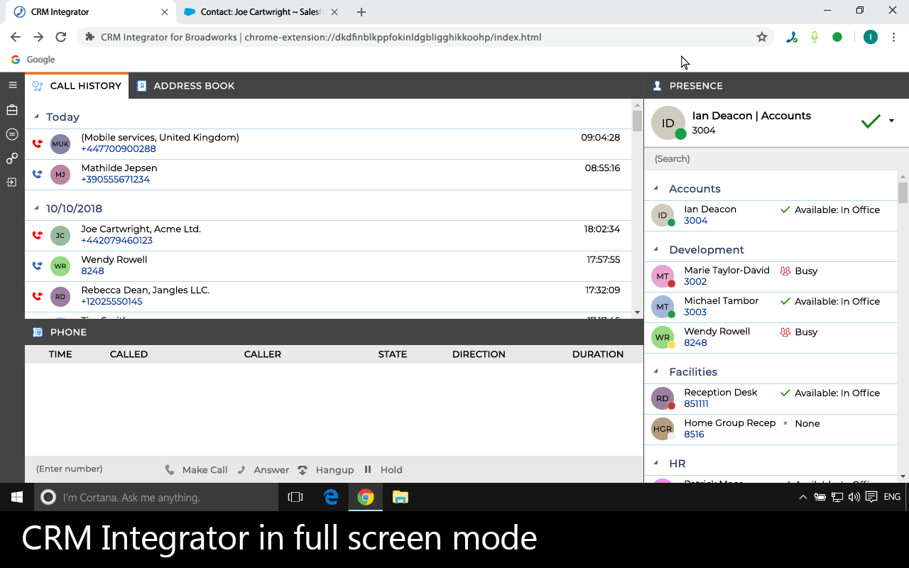 CRM Integrator for Hosted Telephony截图5