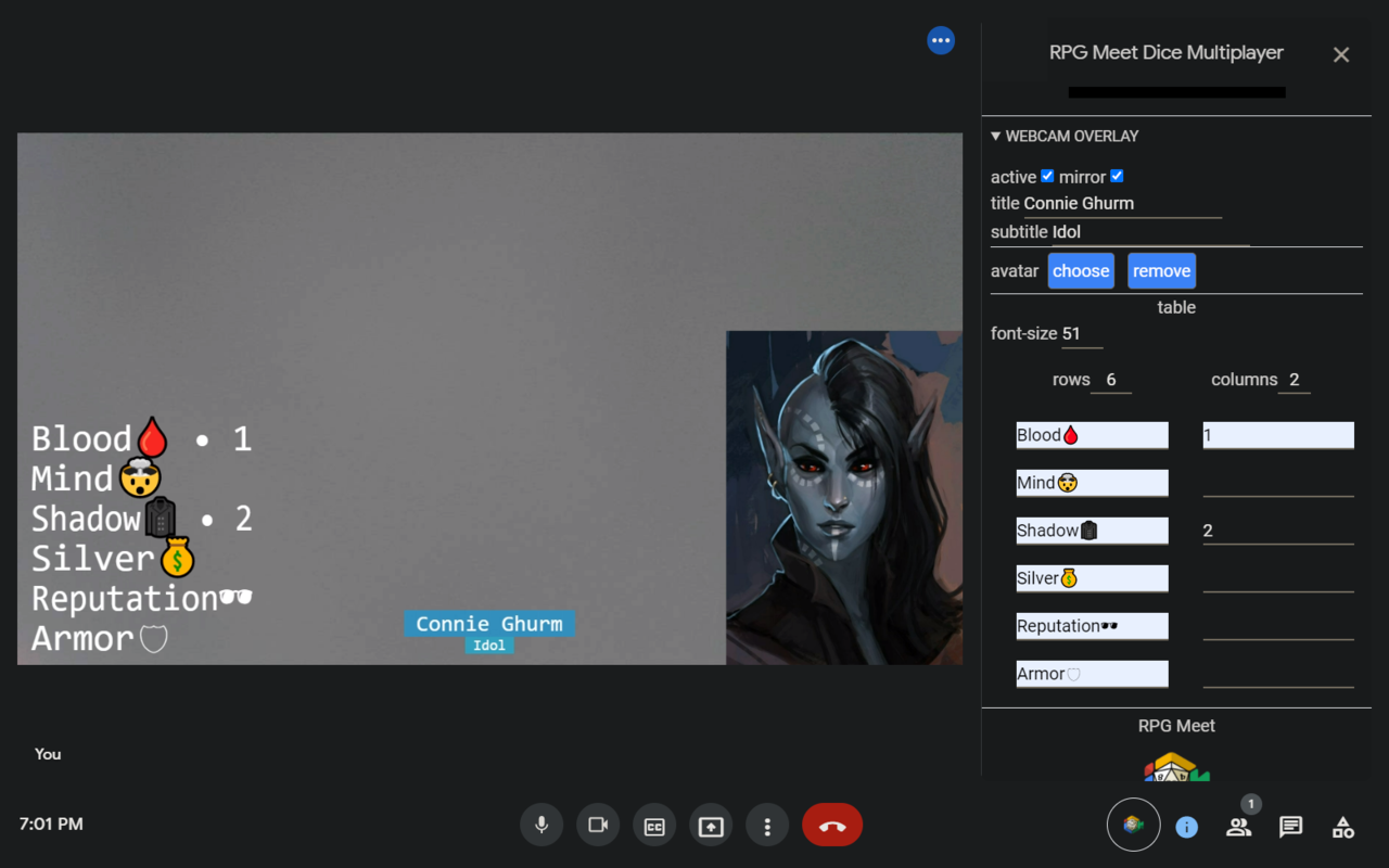 RPG Meet - Dice Roller | Music | Webcam Tools截图3