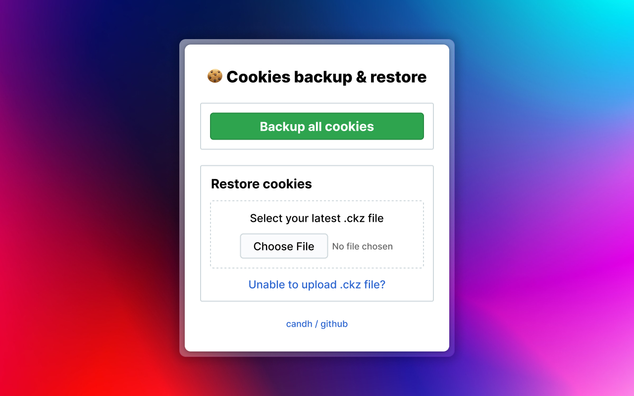 Cookie Backup and Restore截图1