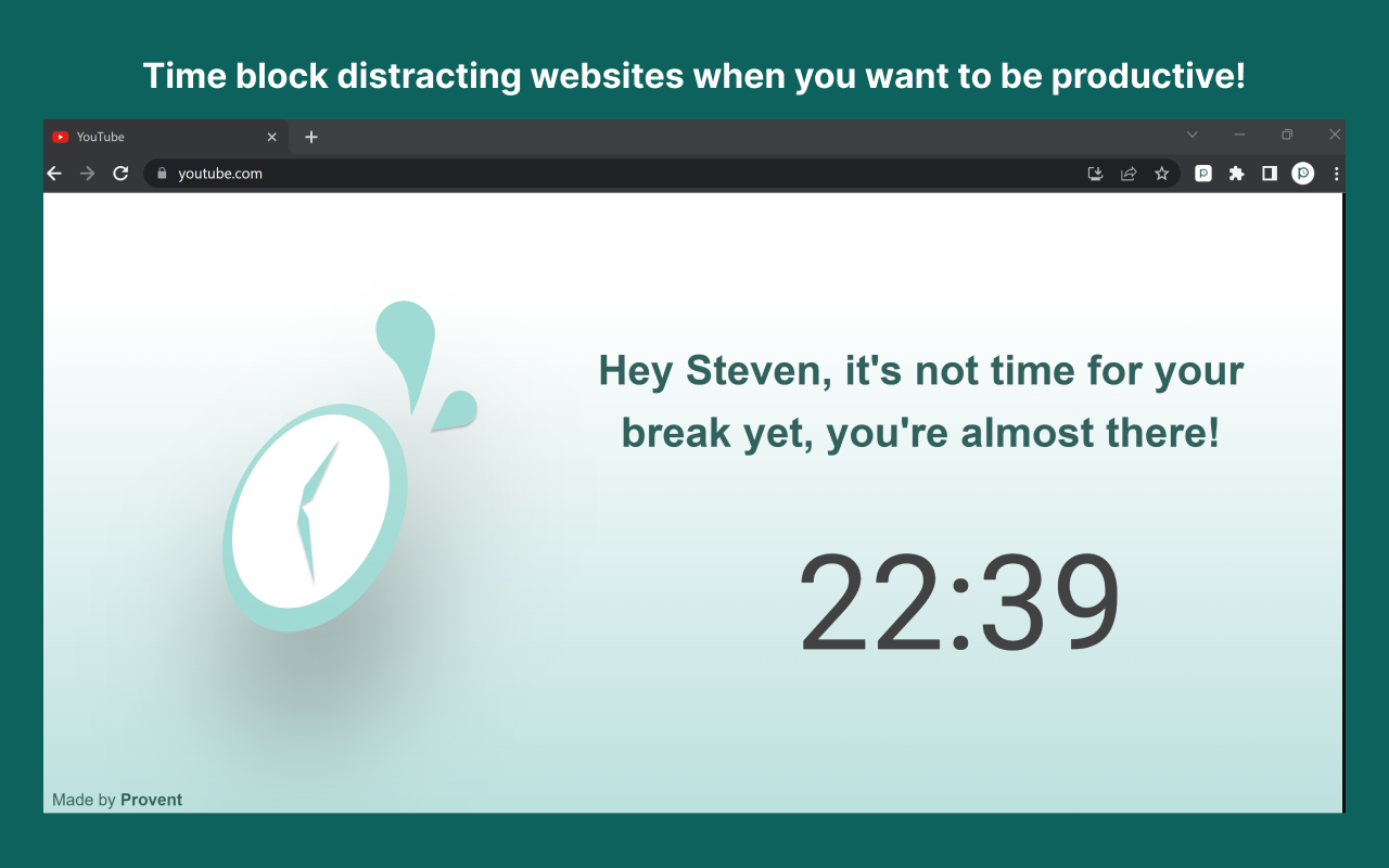 Provent: Pomodoro, New Tab & Website Blocker截图2