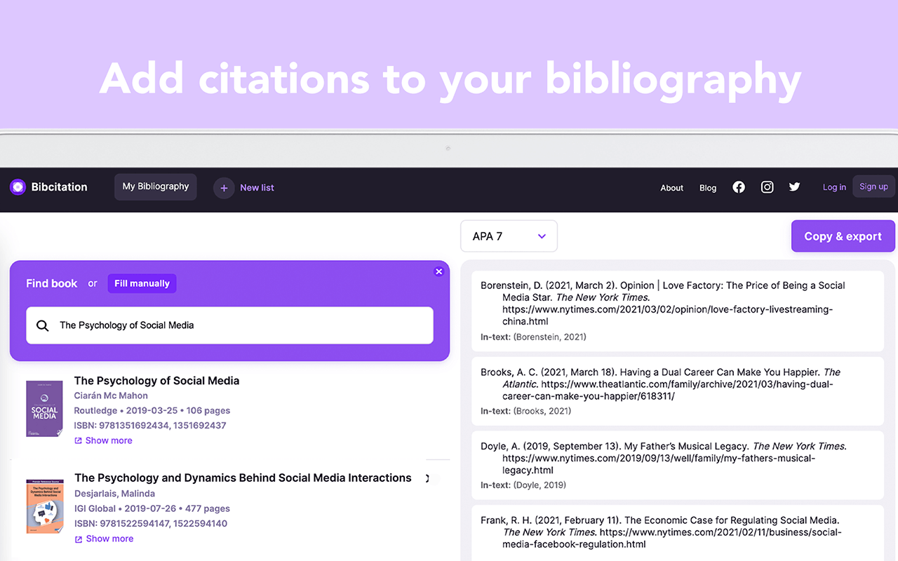 Bibcitation Bibliography & Citation Generator截图1