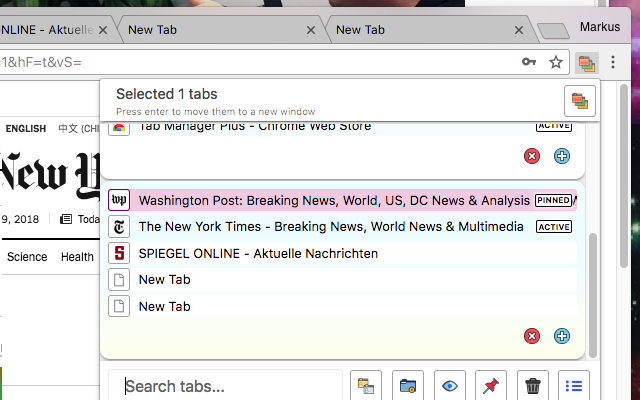 Tab Manager Plus for Chrome截图2