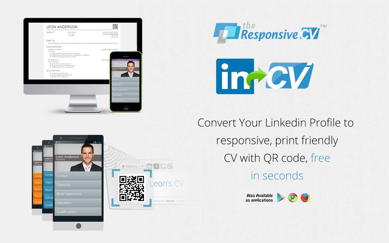 Responsive CV: Resume Maker from LinkedIn截图2