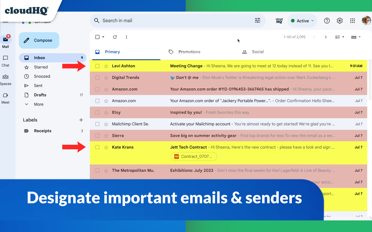 Highlight Emails in Gmail by cloudHQ截图5