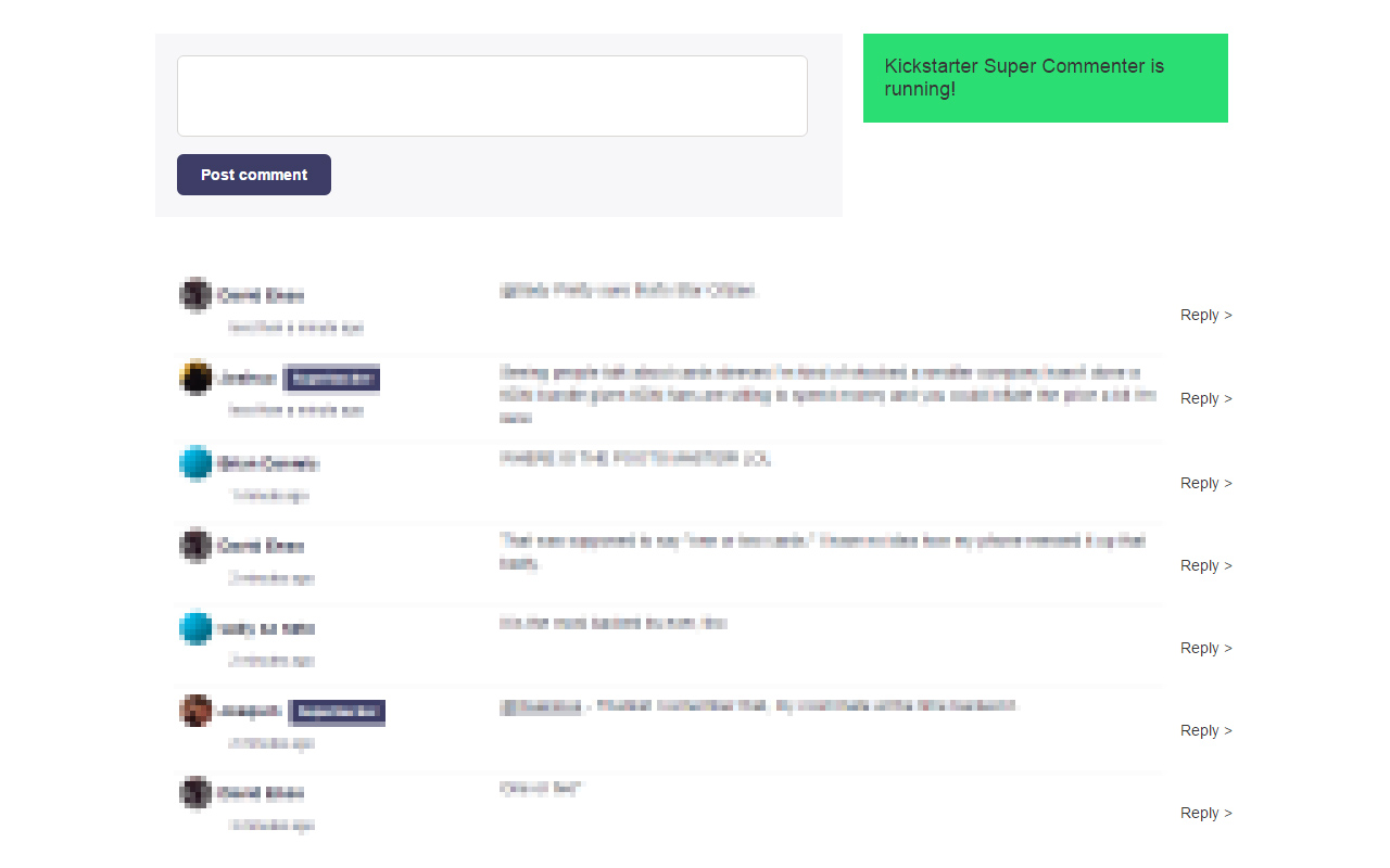 Kickstarter Super Commenter截图1