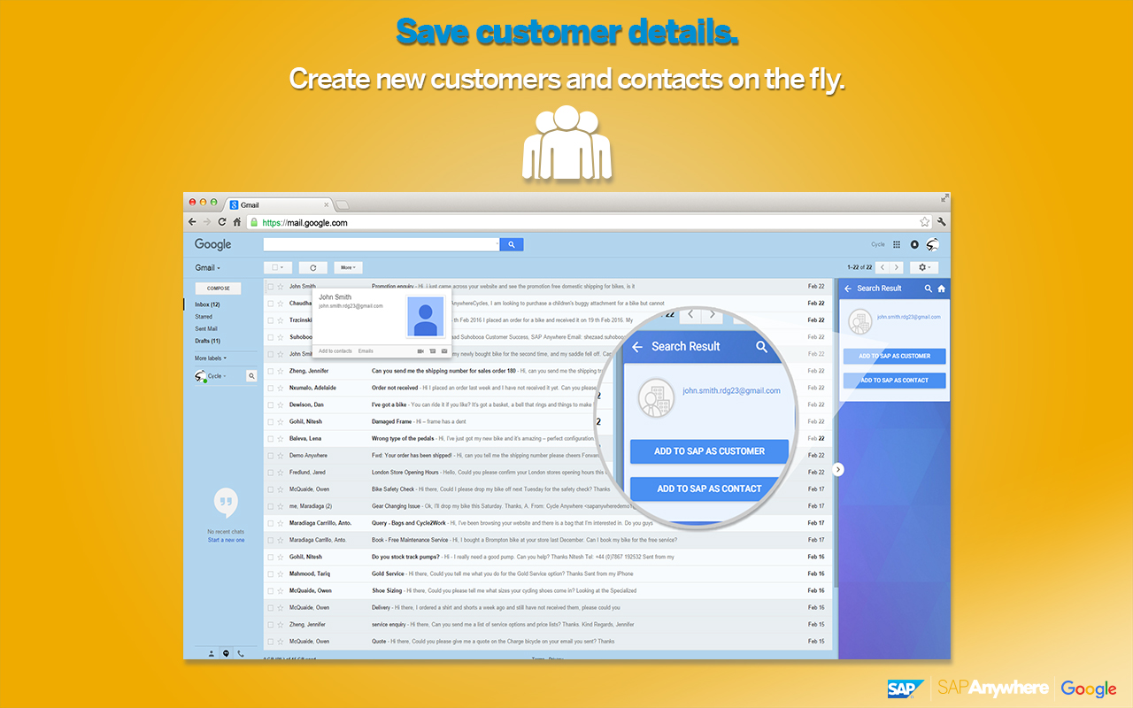 SAP Anywhere sidebar for Gmail截图1