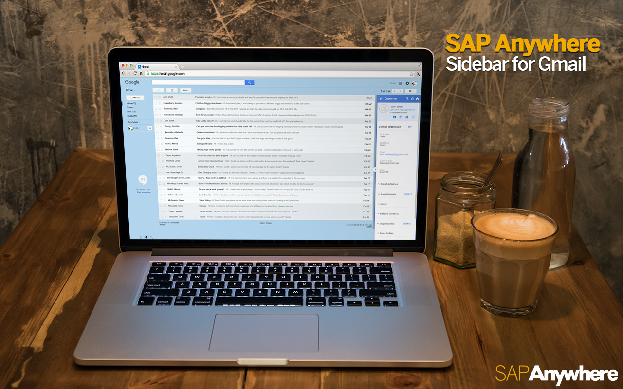 SAP Anywhere sidebar for Gmail截图2