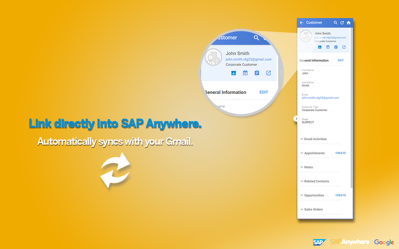 SAP Anywhere sidebar for Gmail截图3