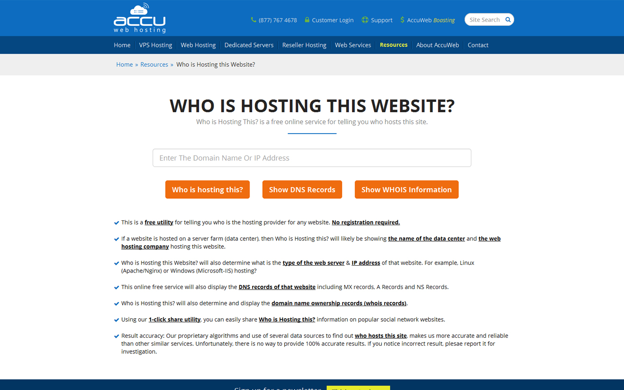 Who is Hosting this Website?截图1
