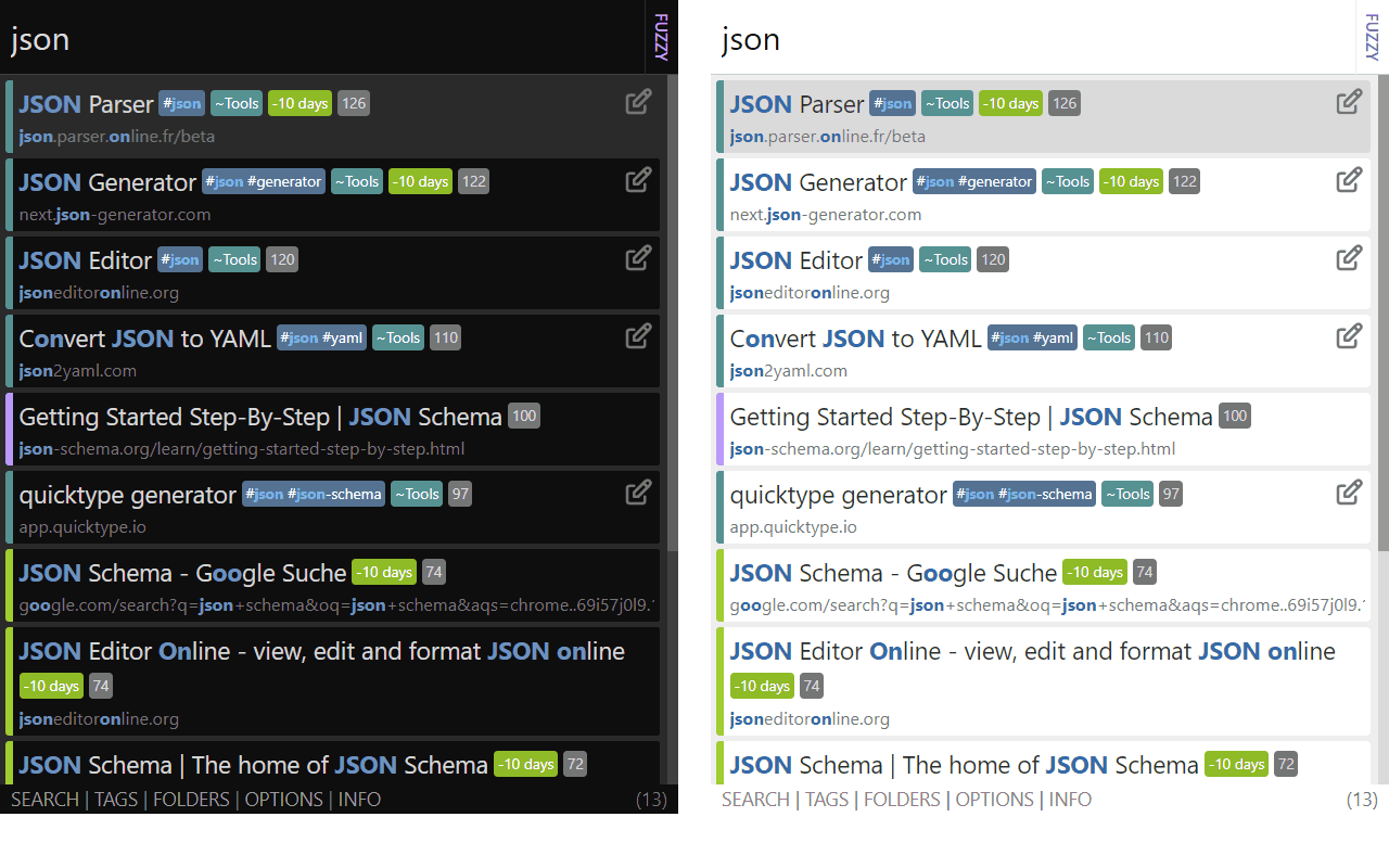 Search Bookmarks, History and Tabs截图3