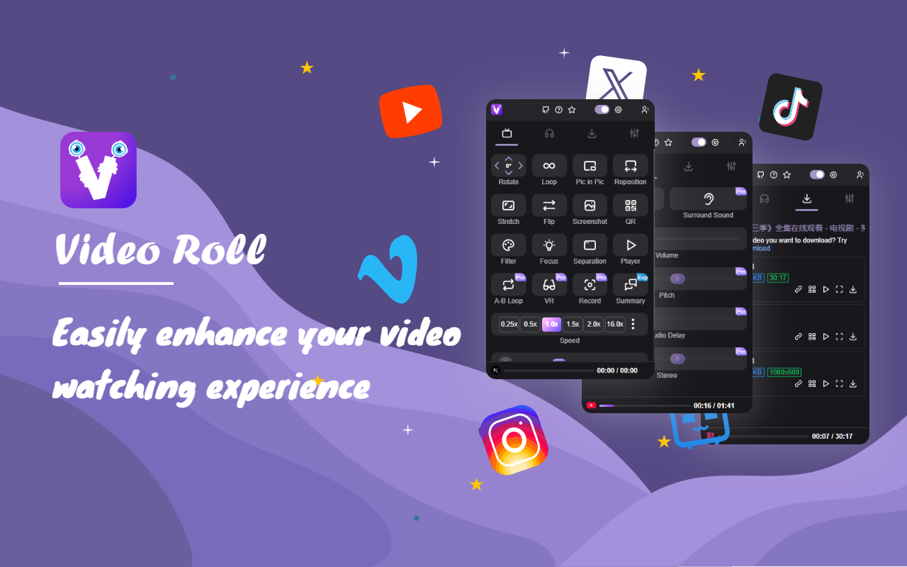 Video Roll - 多合一的网页视频百宝箱截图3