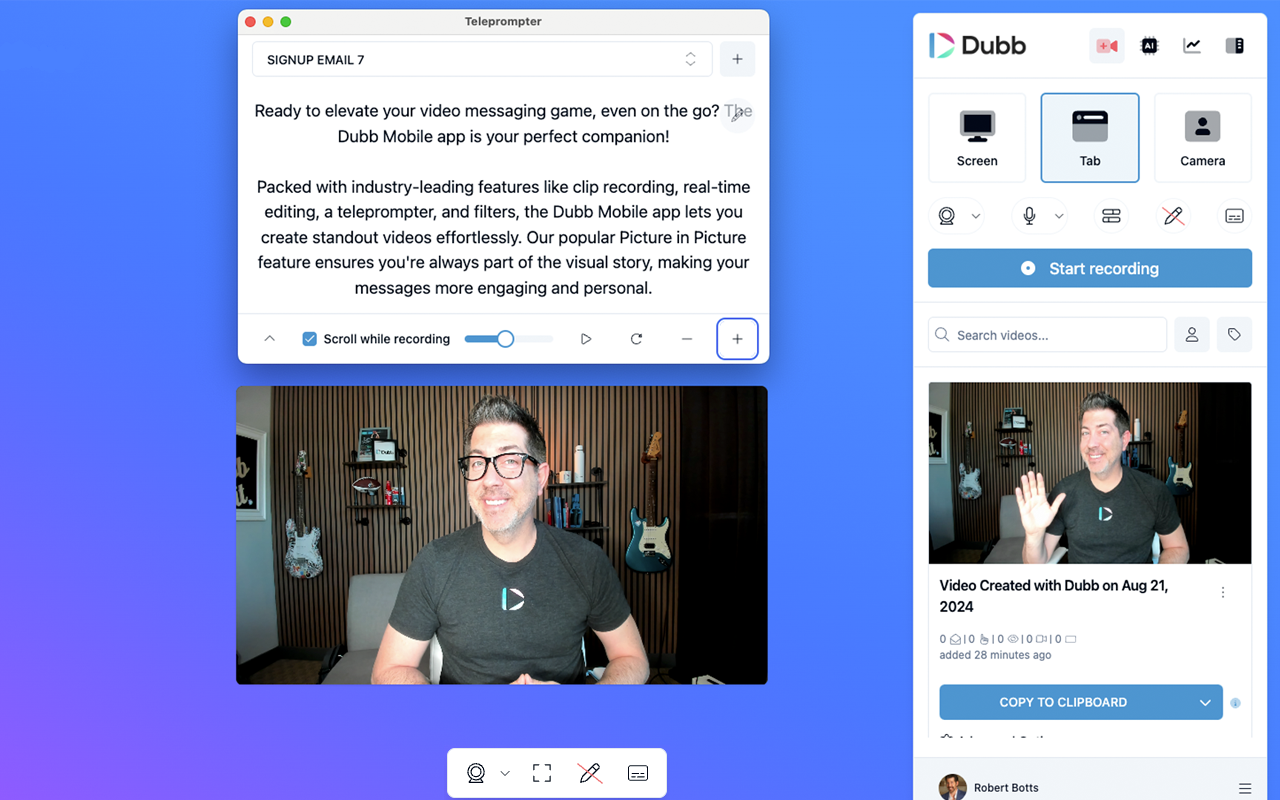 Screen Recorder, Webcam Recorder - Dubb Video截图2