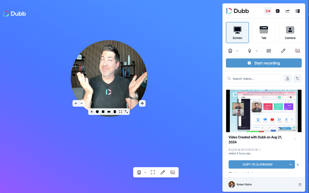 Screen Recorder, Webcam Recorder - Dubb Video截图5
