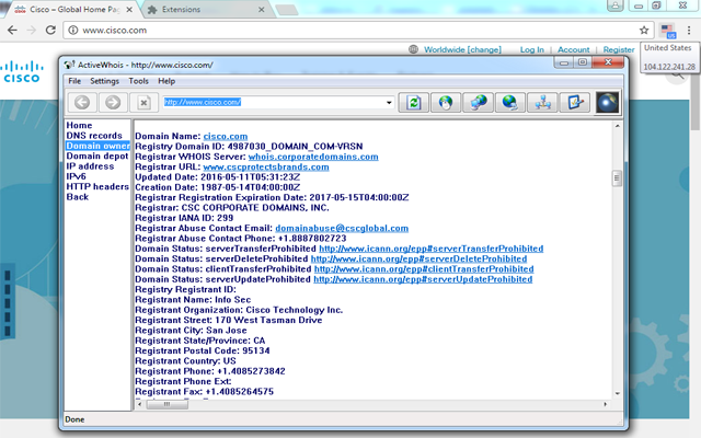 Active Whois & Flags extension截图2