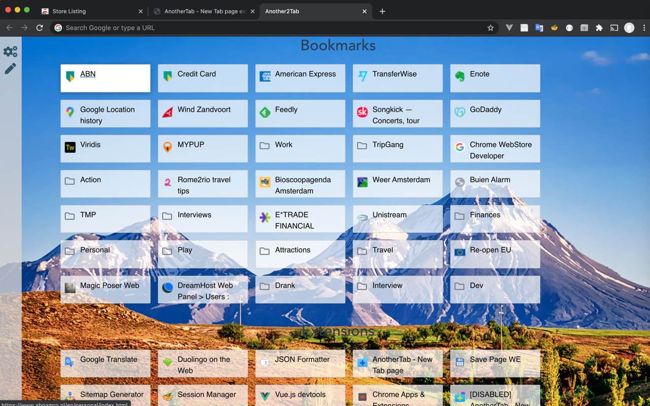 AnotherTab - New Tab page截图2
