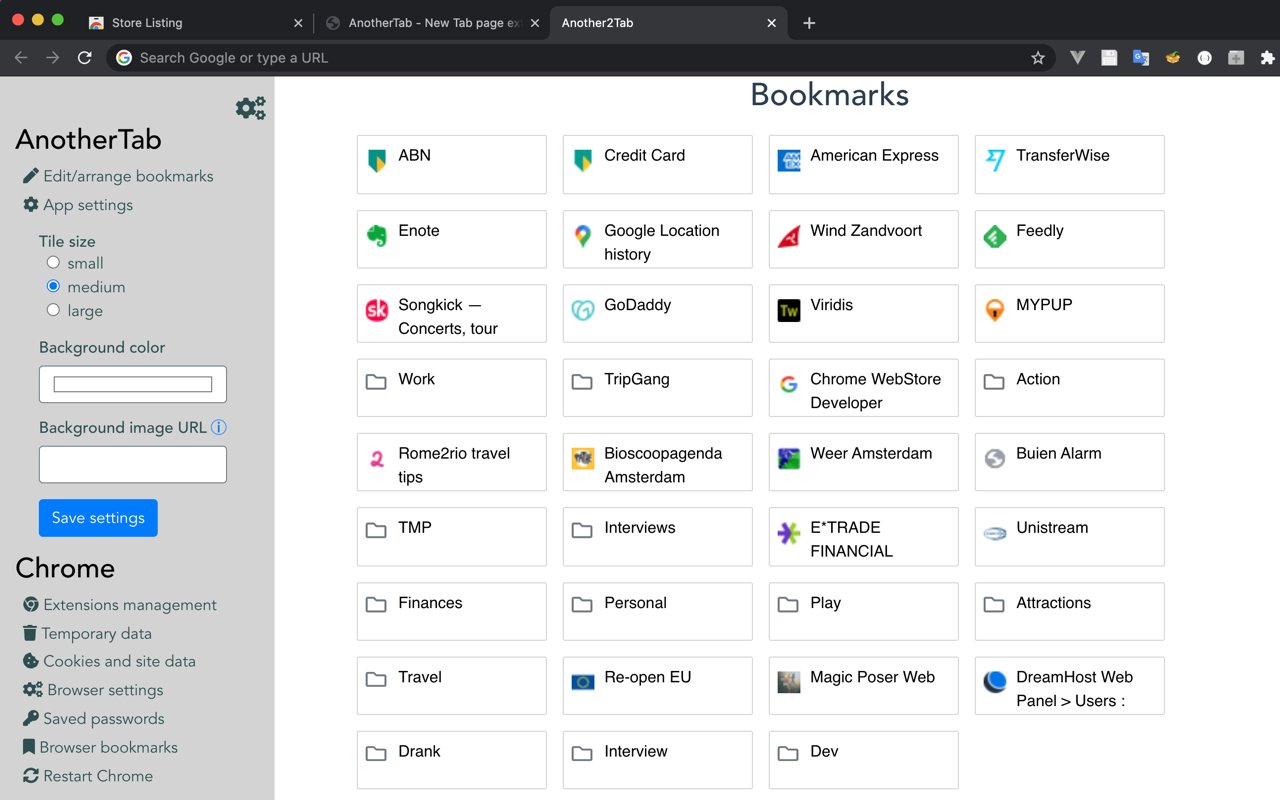 AnotherTab - New Tab page截图5