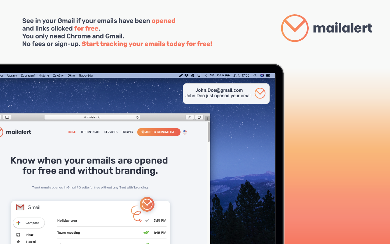 Free Email Tracking for Gmail - Mailalert截图4