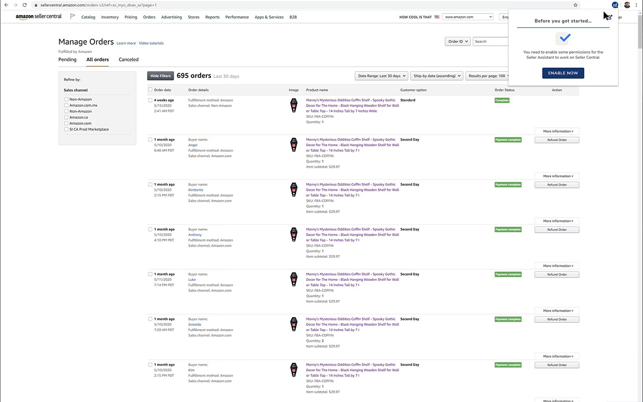 Helium 10 Seller Assistant for Amazon Seller Review Automation截图3