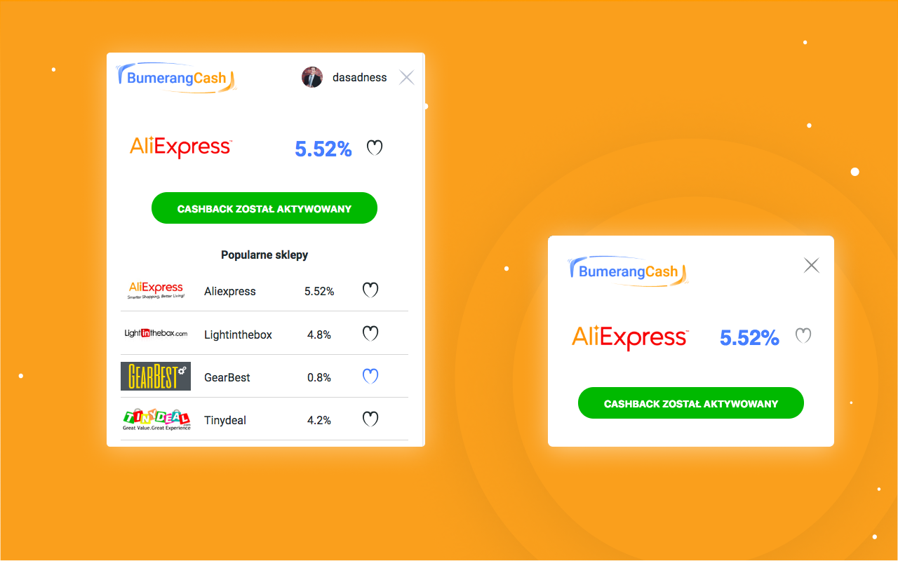 Strona cashback BoomerangCash截图2