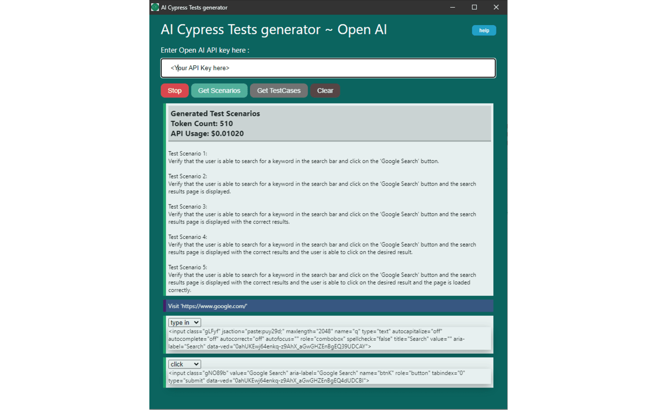 AI Cypress Tests generator截图1