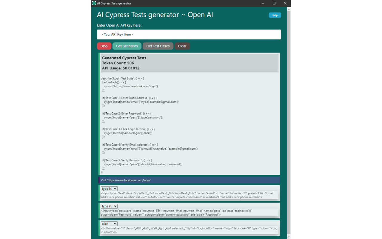 AI Cypress Tests generator截图3