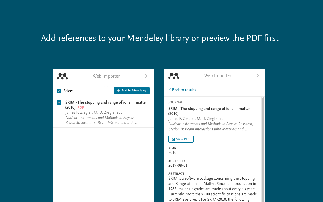Mendeley Web Importer截图3