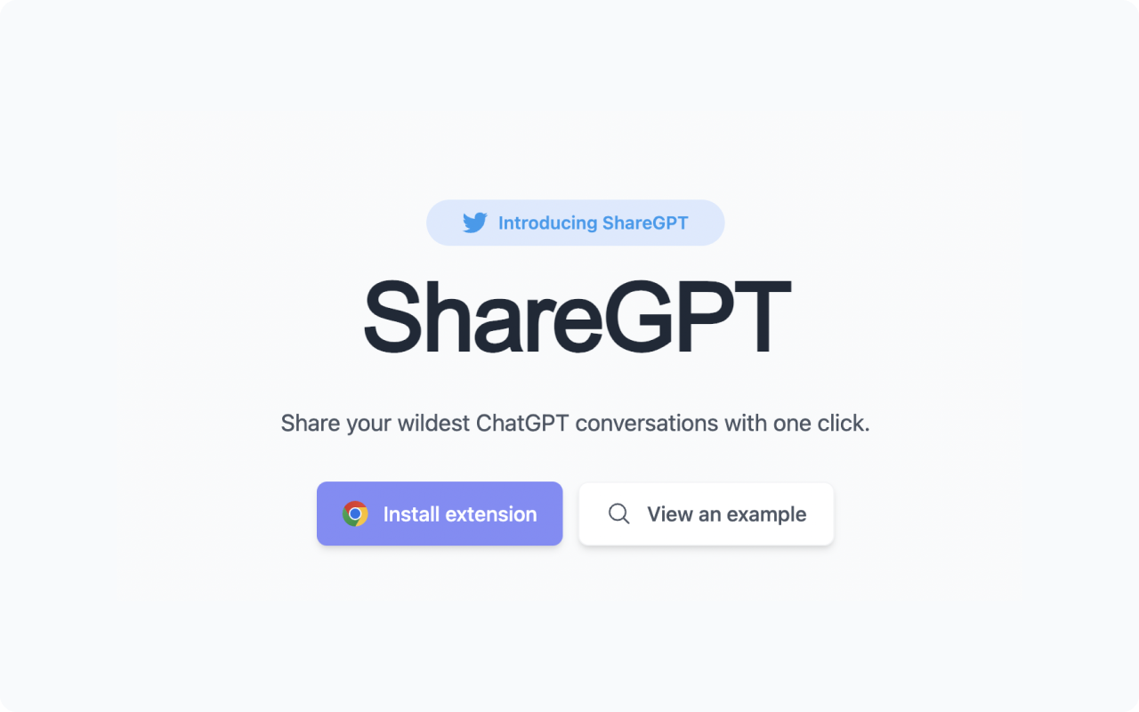 ShareGPT: Share your ChatGPT conversations截图1
