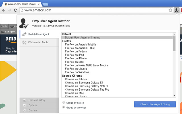 Http User-Agent Switcher截图2