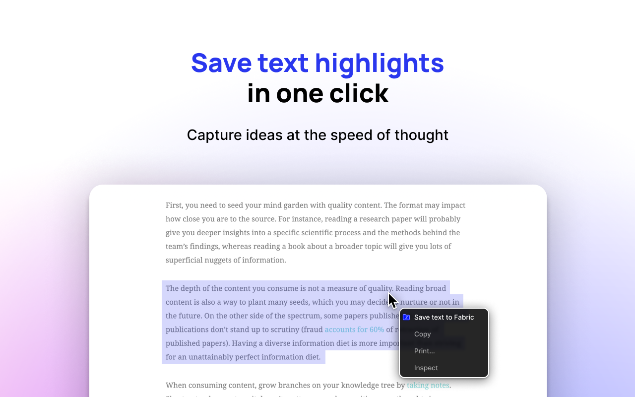 Fabric web clipper – save anything from the web截图1