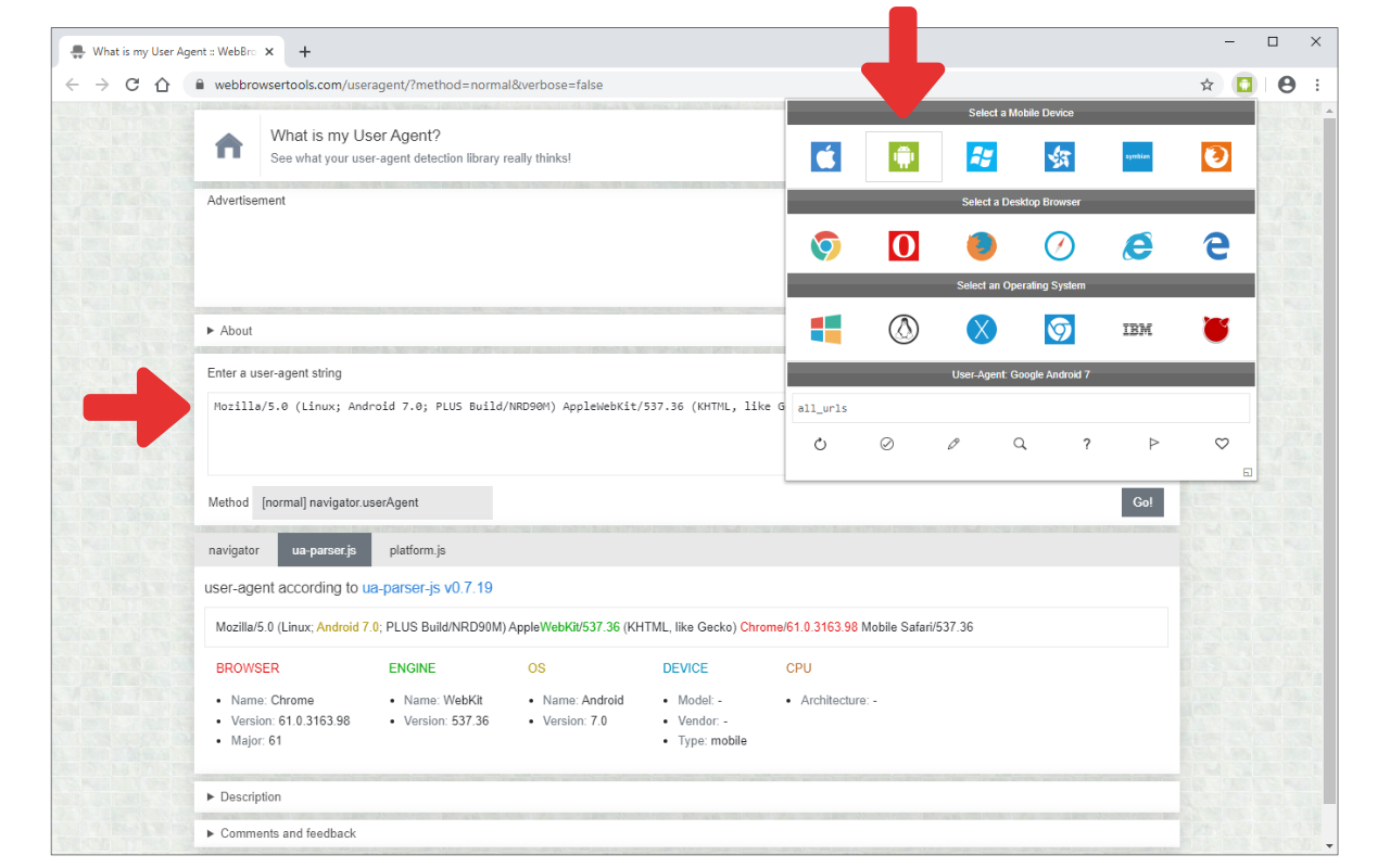 User-Agent Switcher截图2