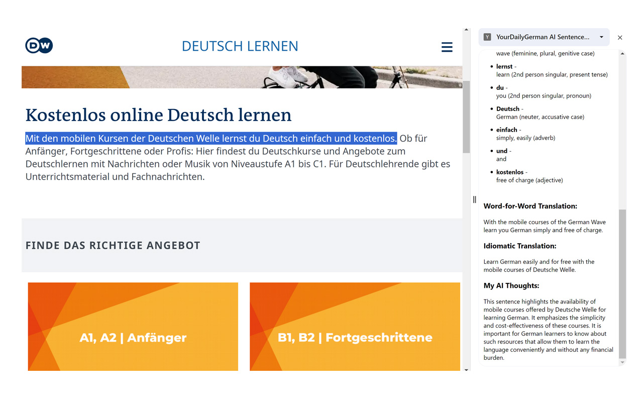 AI Grammar Analyzer - By YourDailyGerman截图2