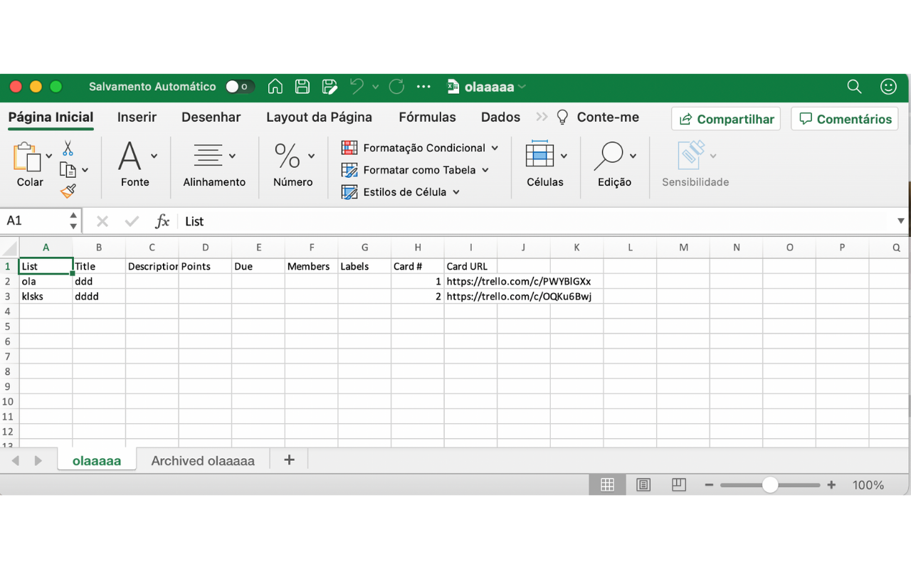 Official Export Excel for Trello截图1