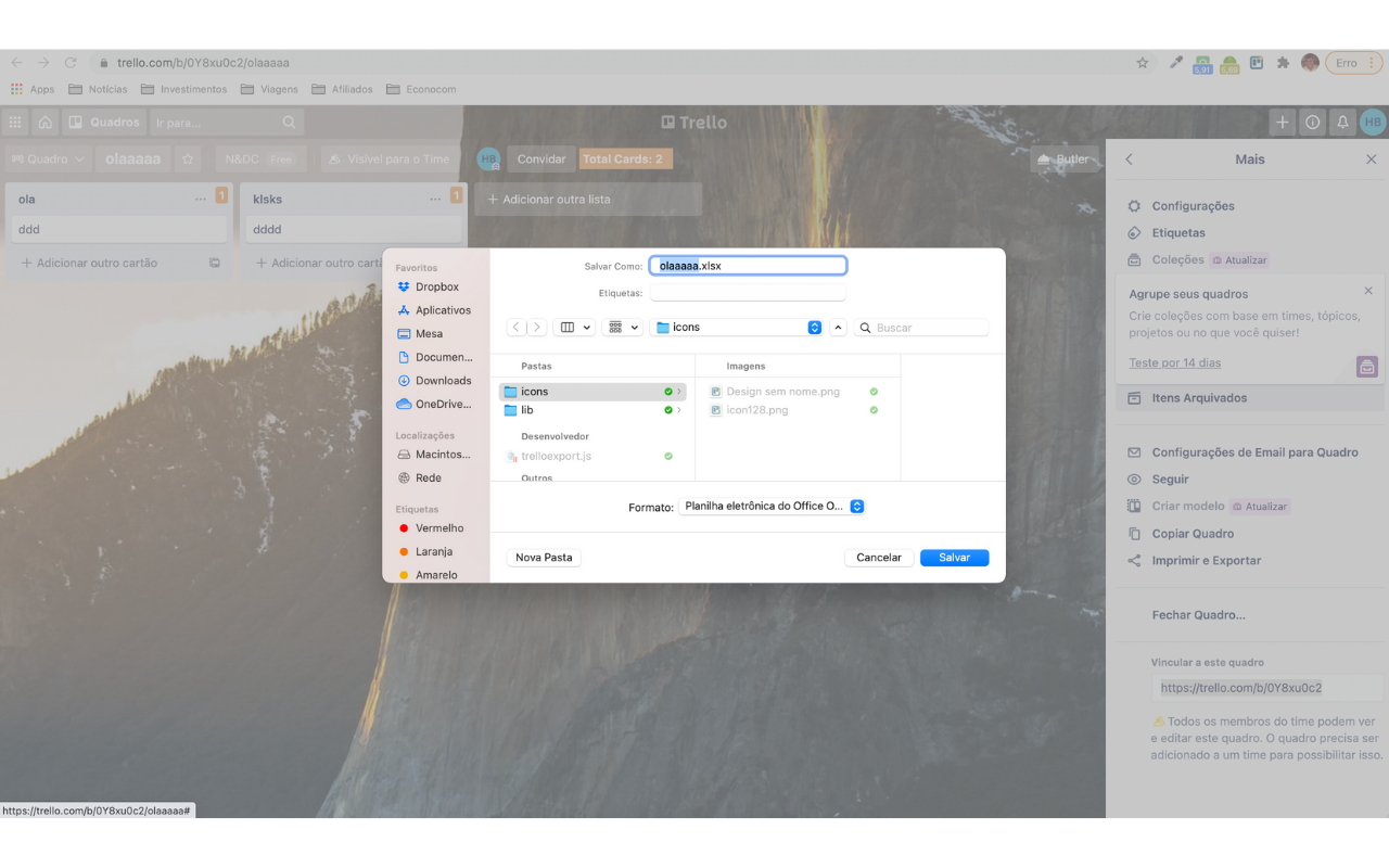 Official Export Excel for Trello截图3