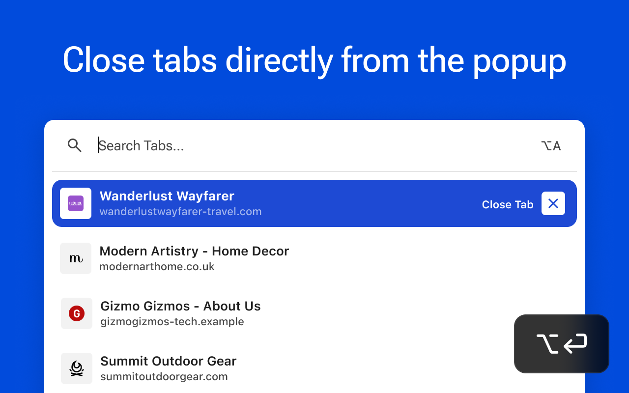 Deep Tab Search: Tab Switcher & Search截图1