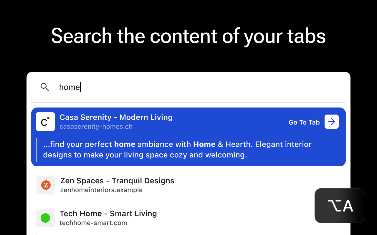 Deep Tab Search: Tab Switcher & Search截图3