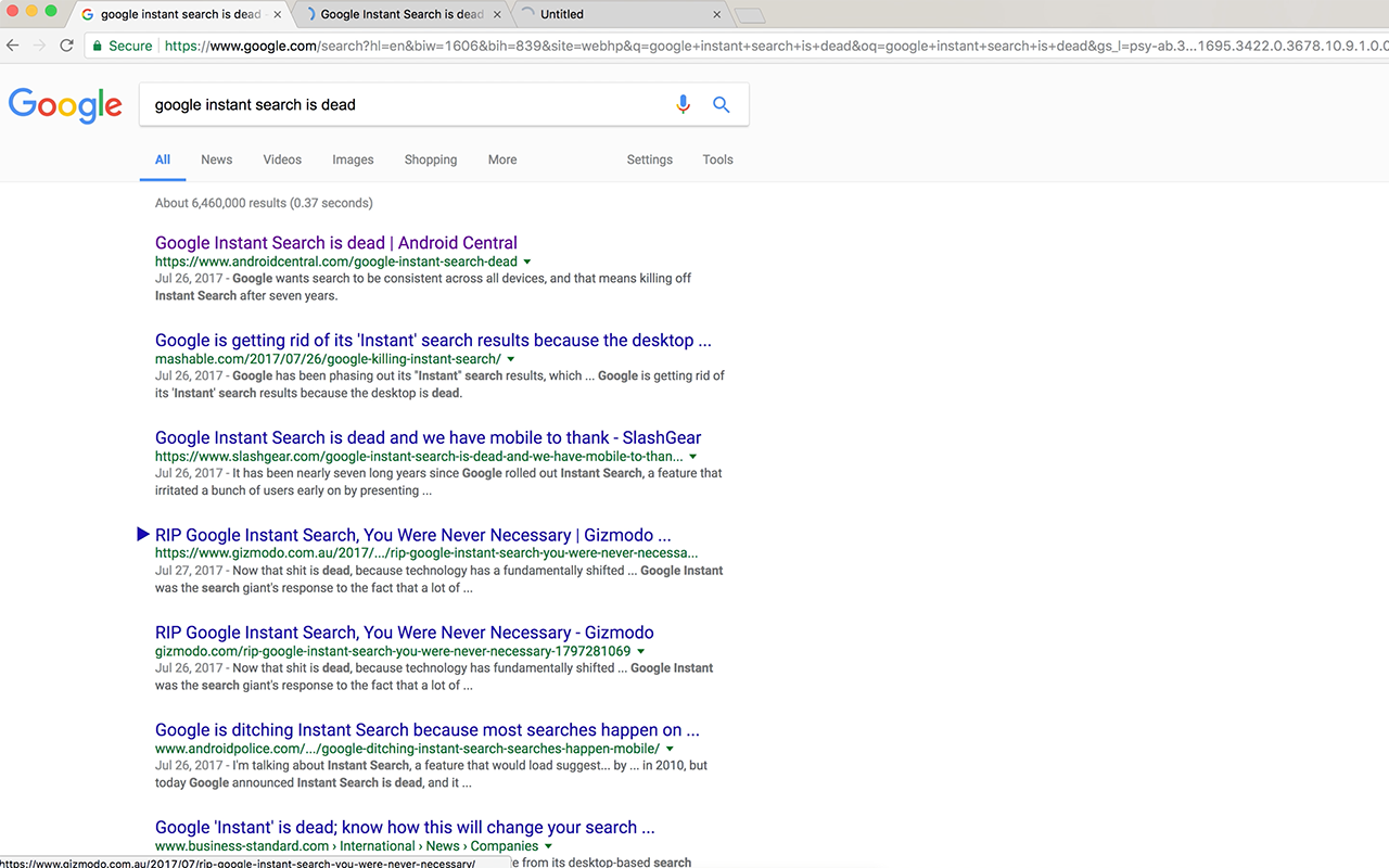 Google search results shortcuts截图1